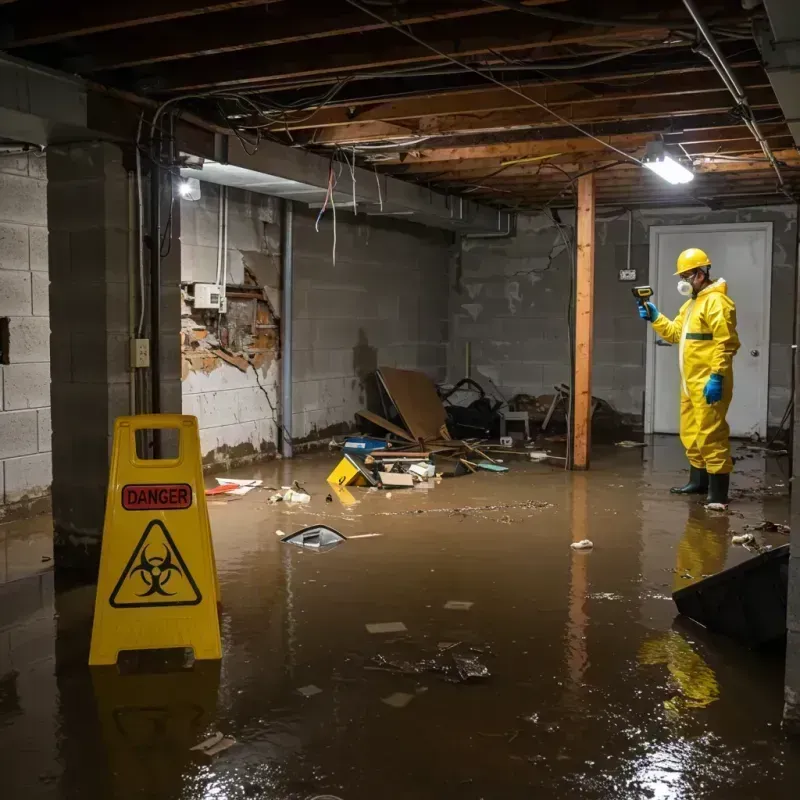 Flooded Basement Electrical Hazard in Williamstown, WV Property